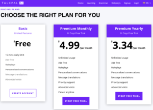Talkpal pricing