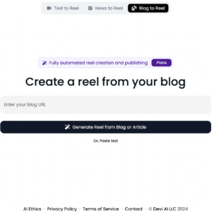 AI Blog to Reels