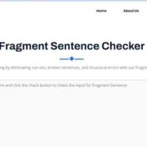 Fragment Sentence Checker